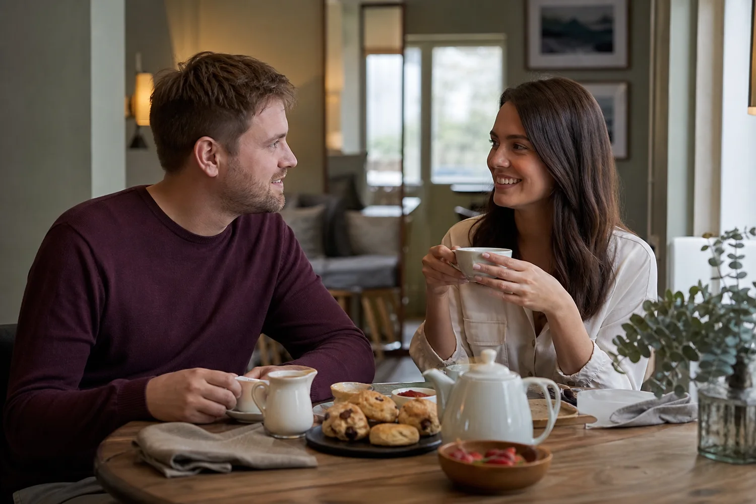 Afternoon Tea Without Formality date-night setting.