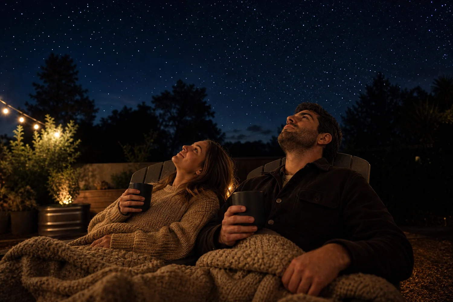 Backyard Star Map date-night setting.