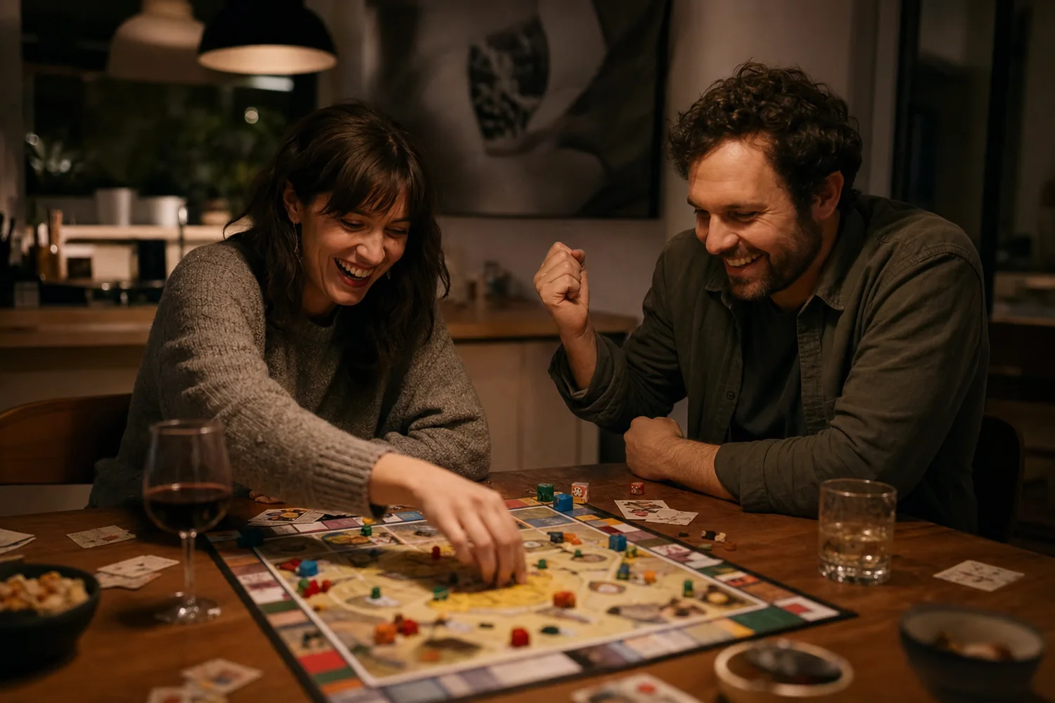 Board-Game Remix date-night setting.