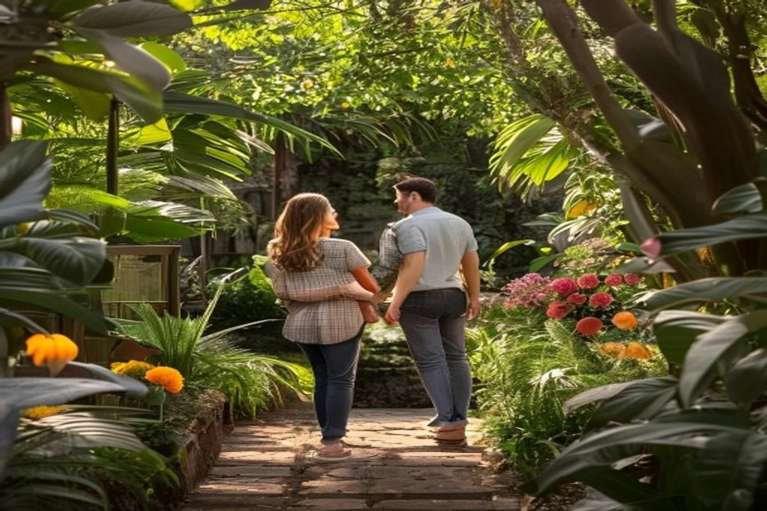 Botanical Garden Bingo date-night setting.