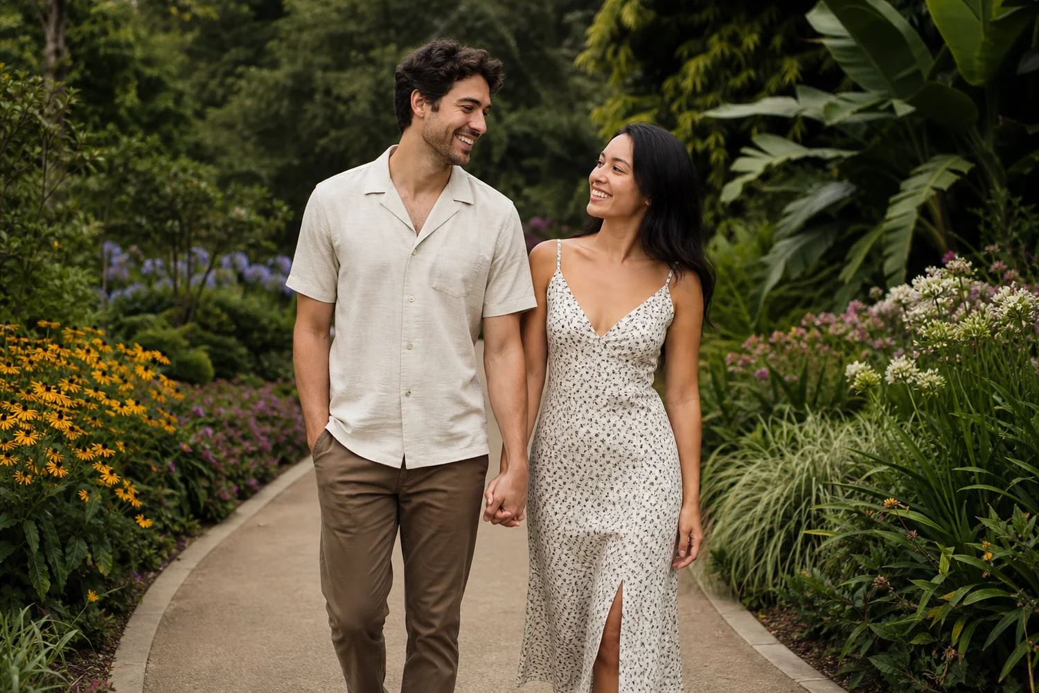 Botanical Garden Loop date-night setting.