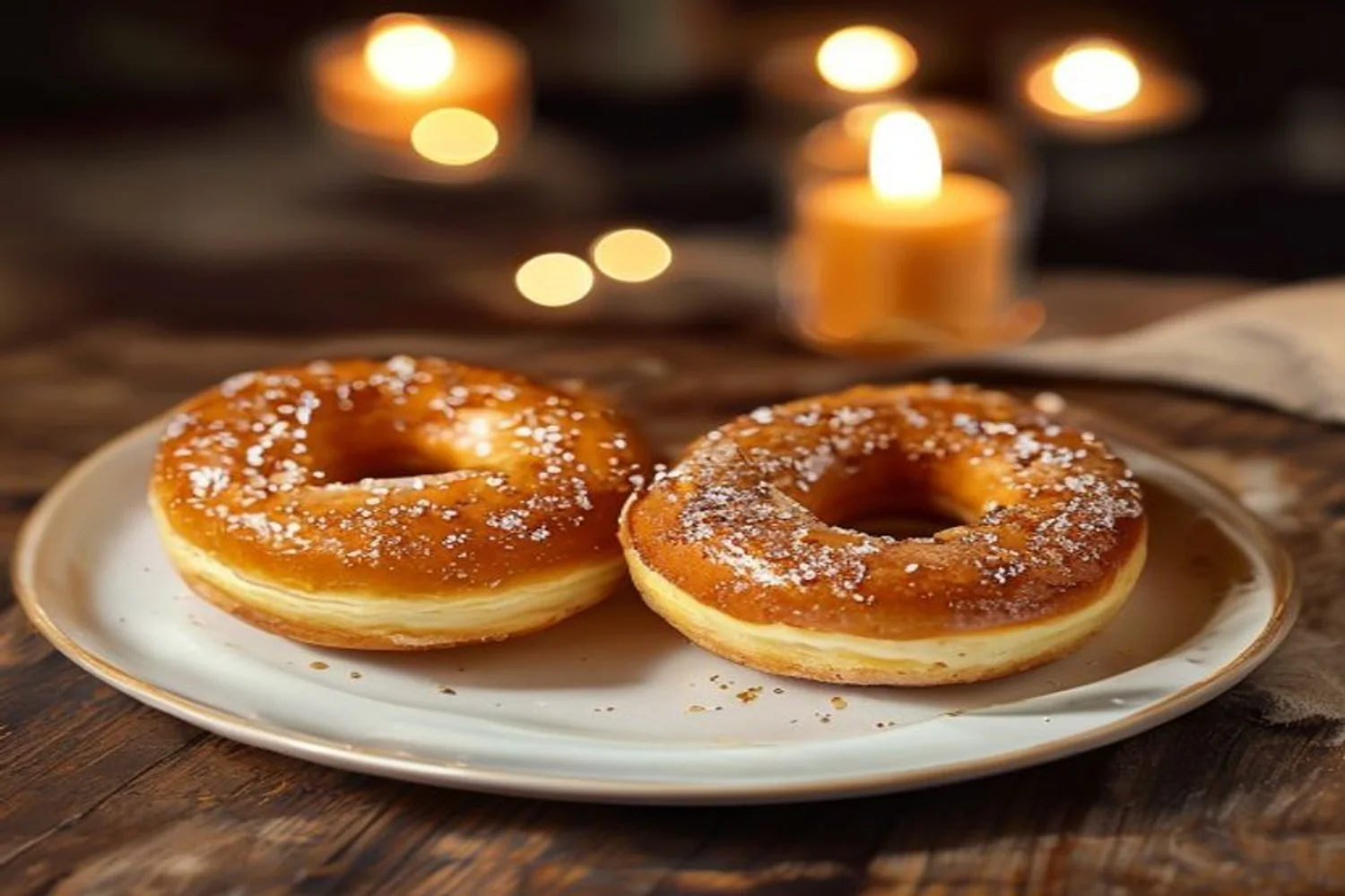 Cider Doughnut Comparison date-night setting.