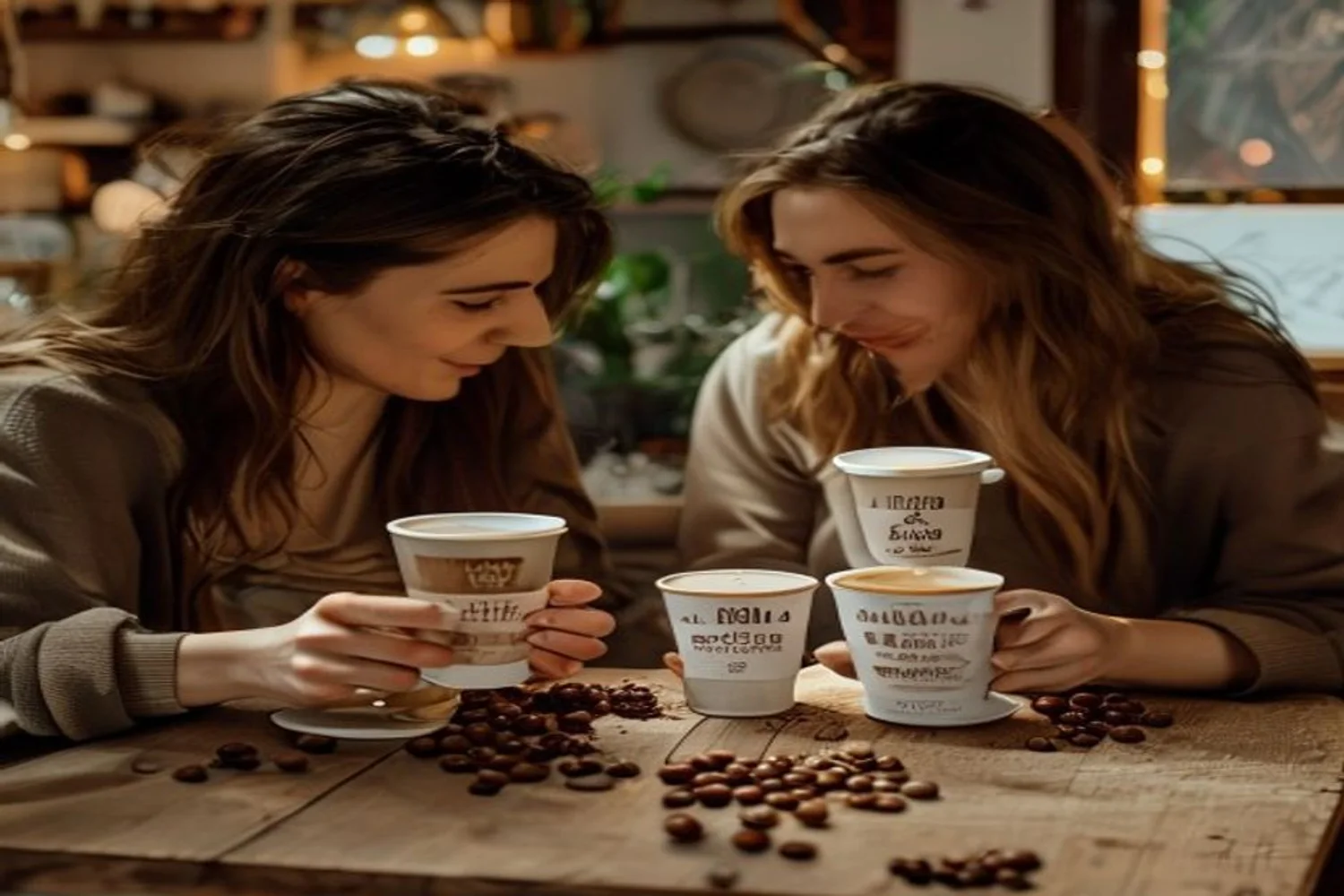 Coffee Flight at Home date-night setting.