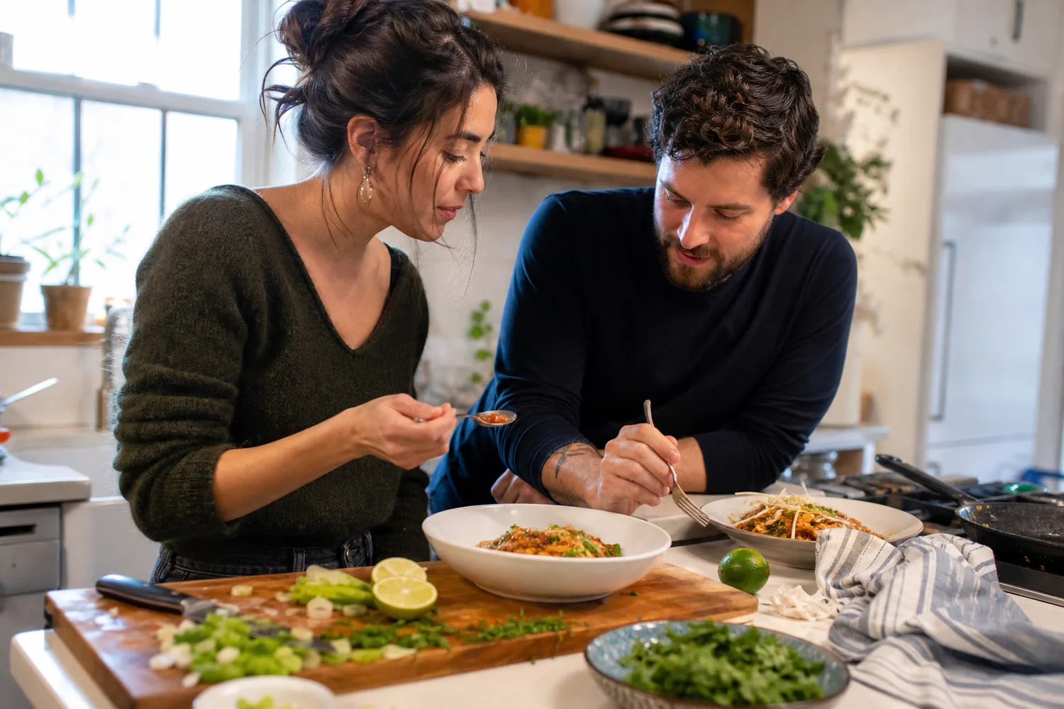 Copycat Restaurant Dish date-night setting.