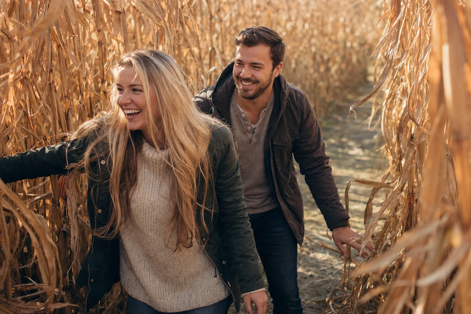 Corn Maze Team Route date-night setting.