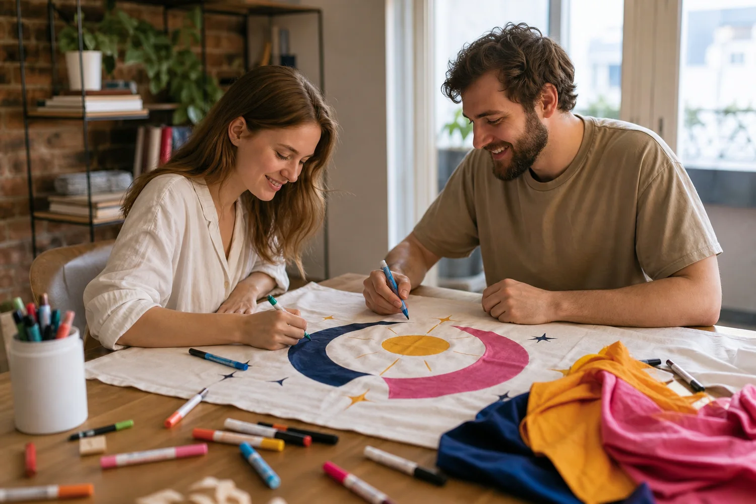 Design a Flag for Two date-night setting.