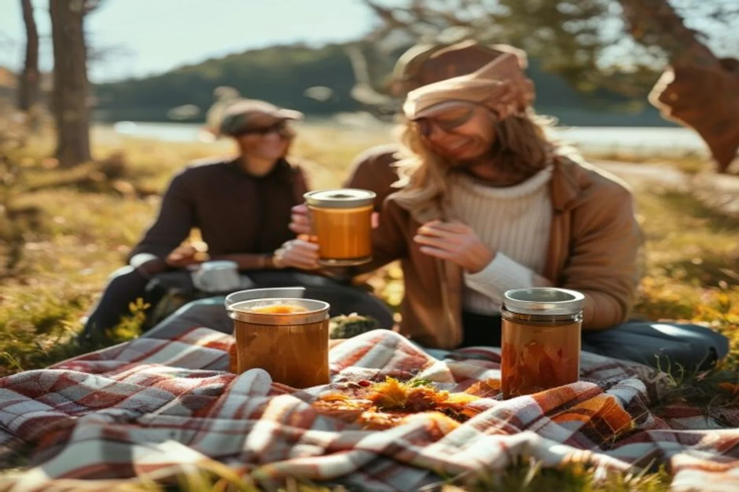 Fall Picnic With Soup Thermos date-night setting.