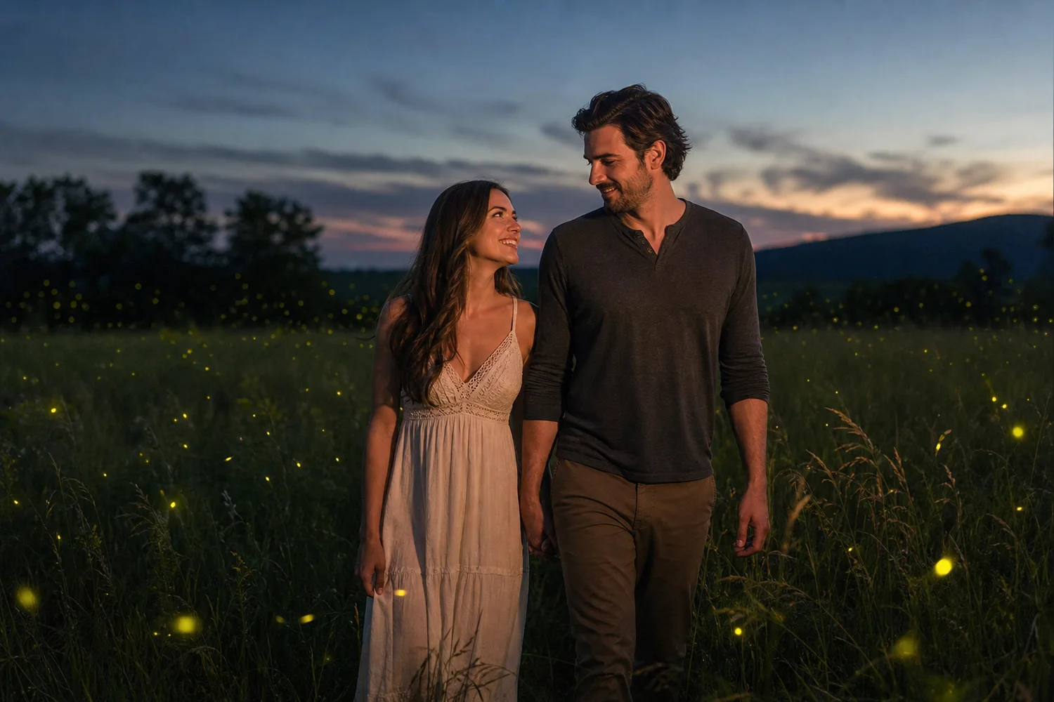Firefly Dusk Walk date-night setting.