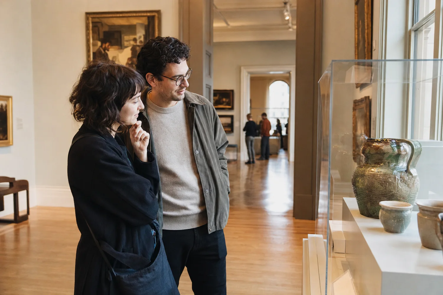 Free Museum Hour date-night setting.