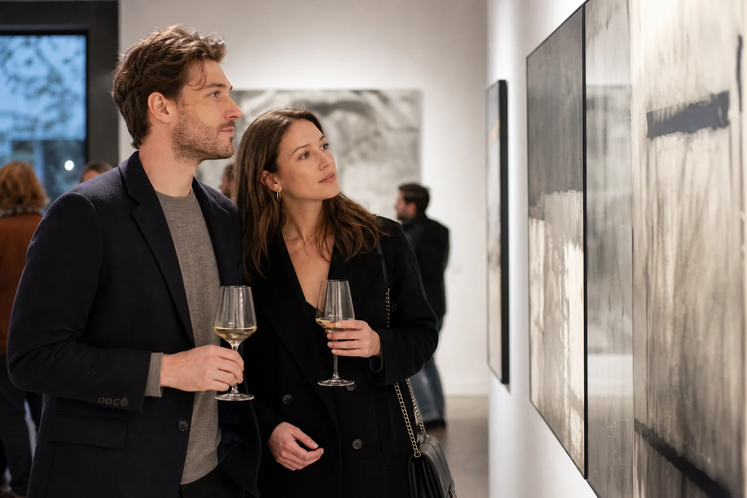 Gallery Opening Drop-In date-night setting.
