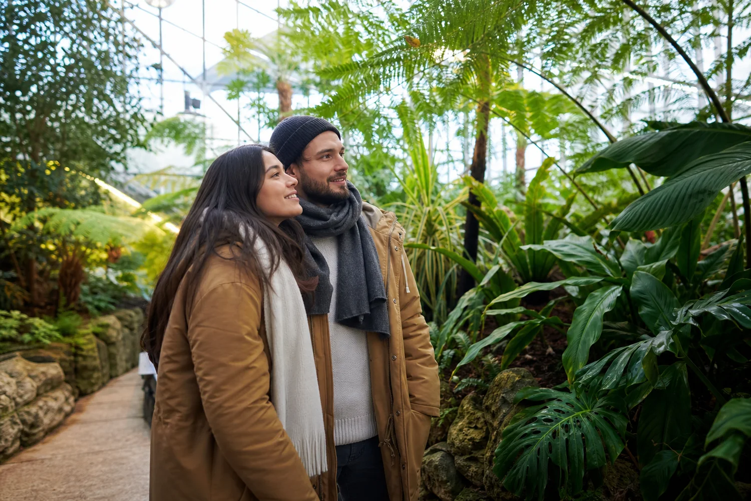 Indoor Greenhouse Escape date-night setting.