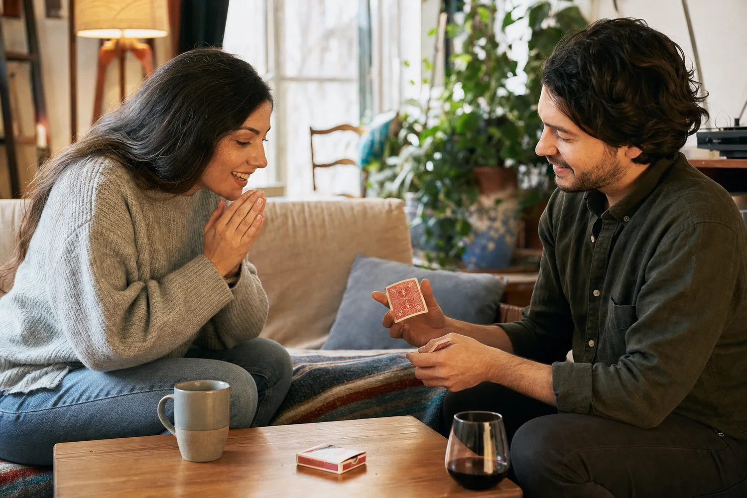 Learn One Magic Trick date-night setting.