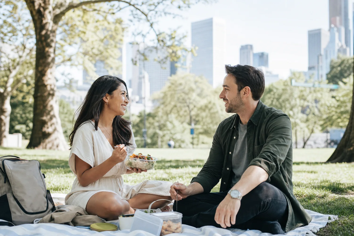 Lunch-Hour Picnic date-night setting.