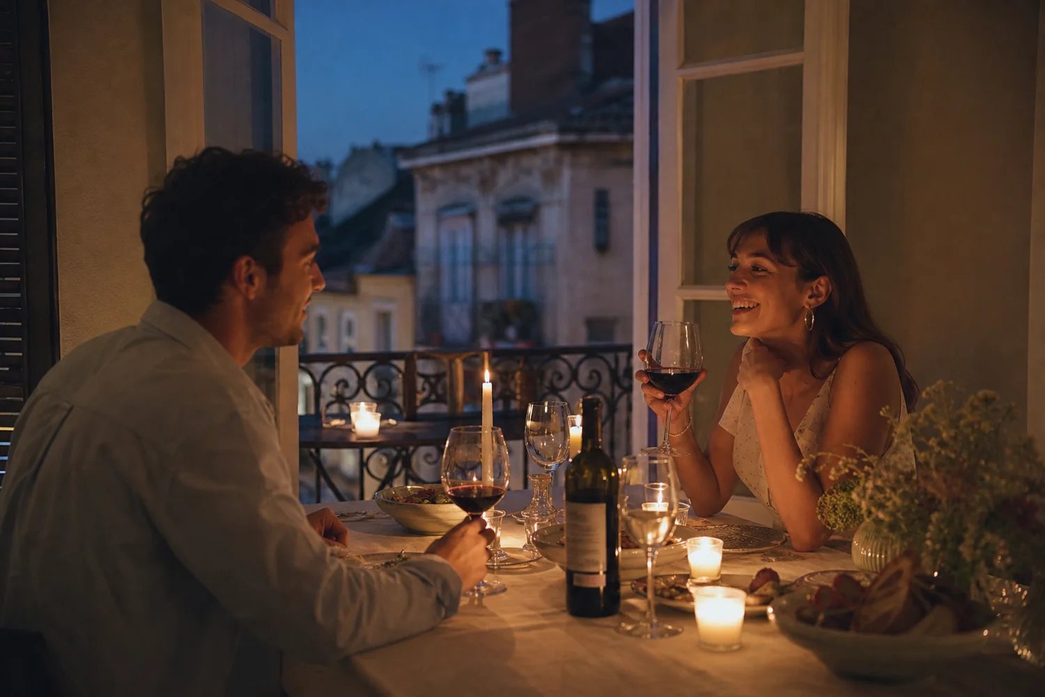 Open-Window Dinner date-night setting.