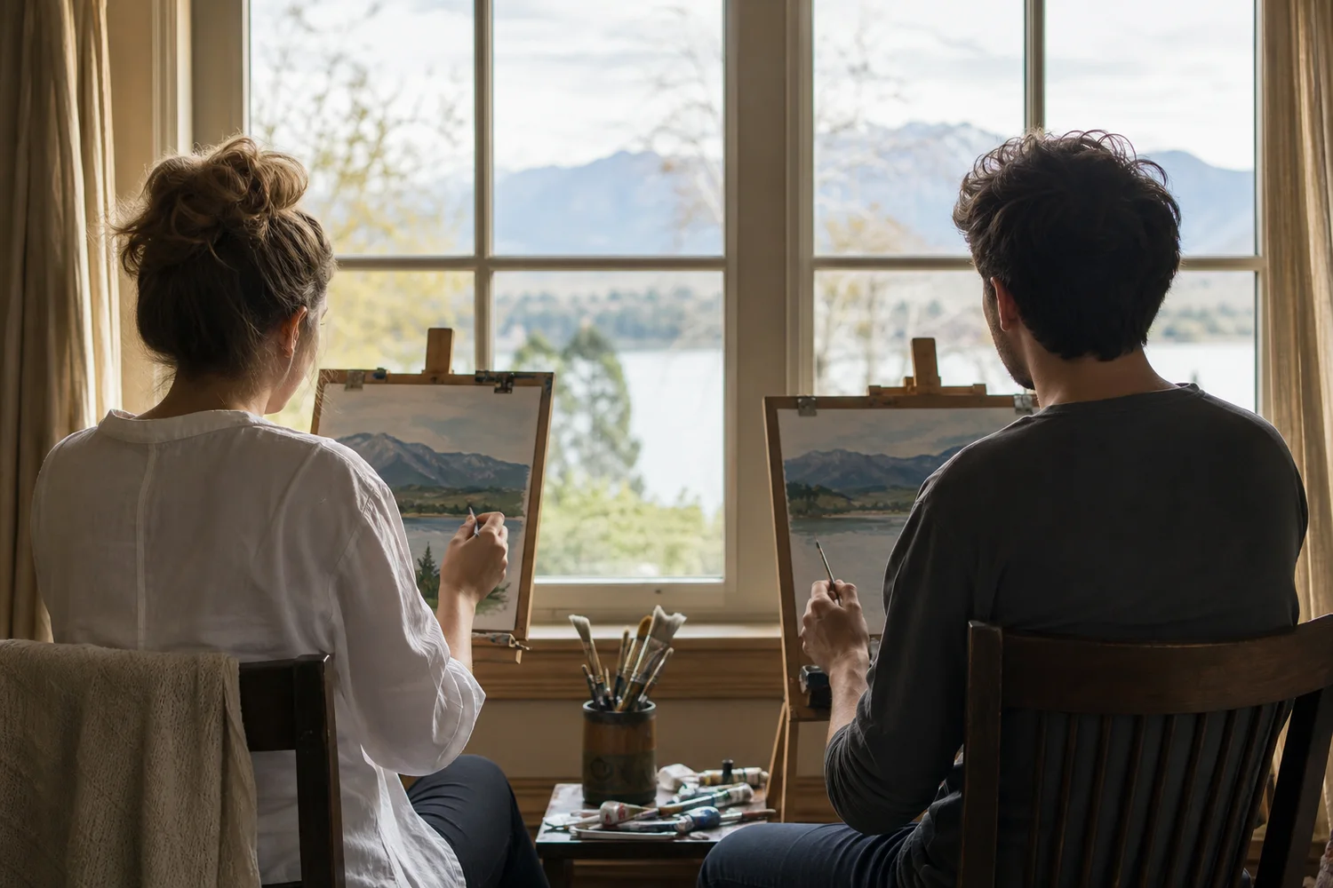 Paint the Same View date-night setting.