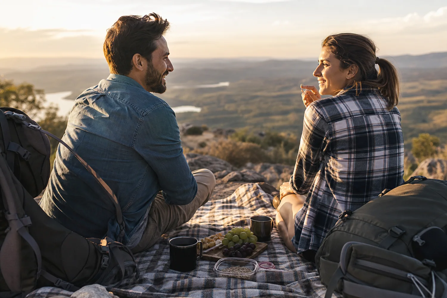 Picnic Hike With One View date-night setting.
