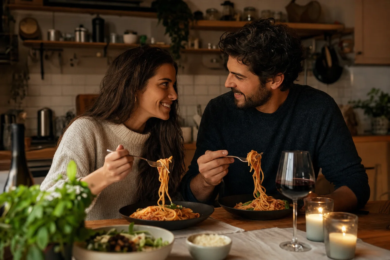 Re-create Your First Shared Meal date-night setting.