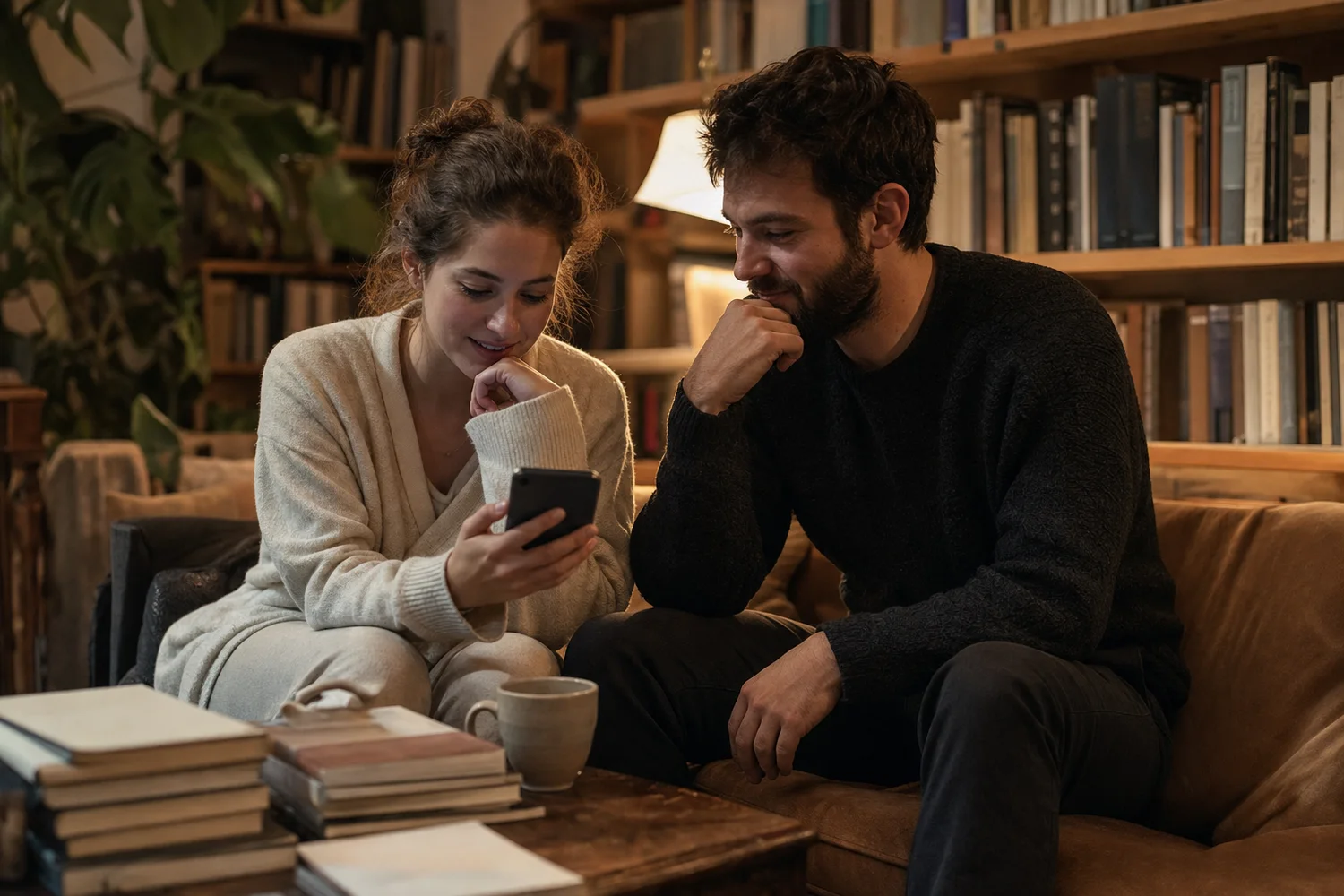 Read Old Messages Night date-night setting.