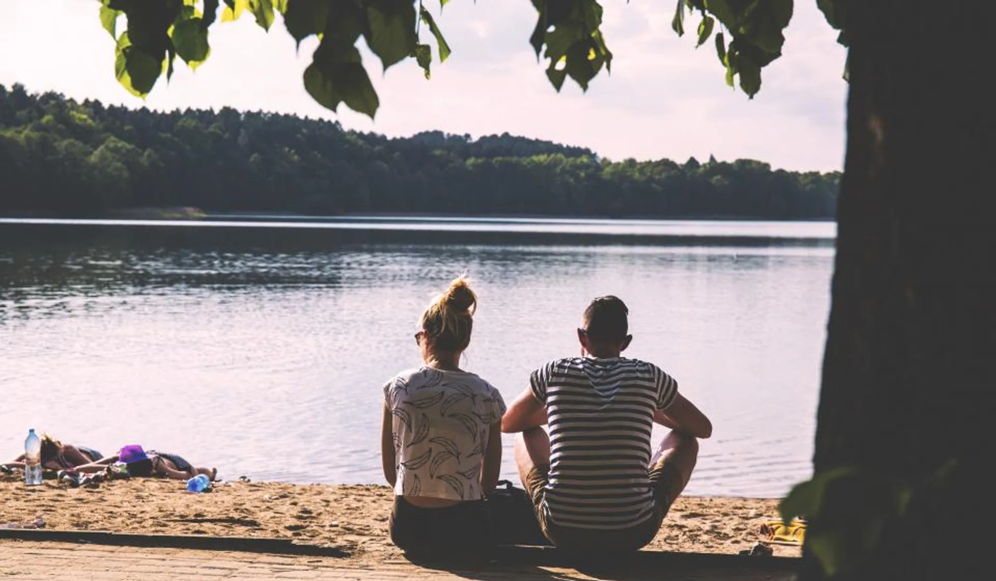 A couple enjoying an easy date-night activity together.